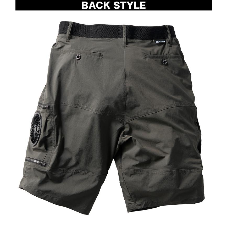 D-GROW 空調服 ハーフパンツ SOWAスリムファン 20Vバッテリーセット クロダルマ（KURODARUMA） 2025年新商品 クロダルマD.GROW×ムサユニ
