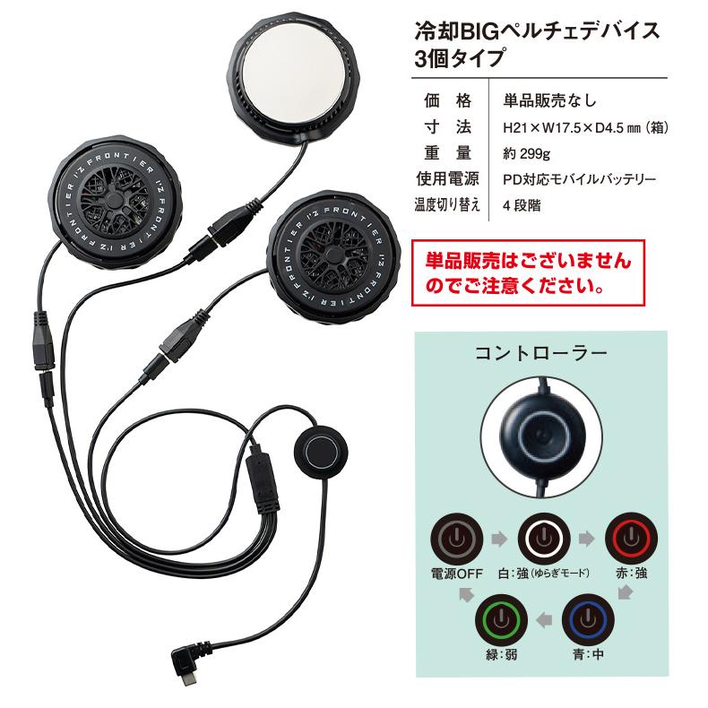 I'Z FRONTIER インナーベスト(ビッグペルチェ3個タイプ)大型ペルチェ