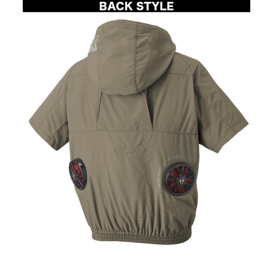 アタックベース 空調風神服 チタンフード半袖ブルゾン 5545 単品 極涼