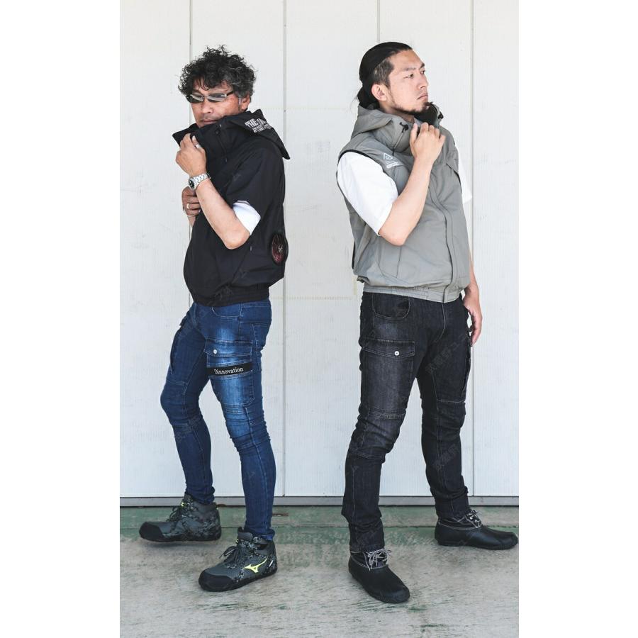 アタックベース 空調風神服 チタンフード半袖ブルゾン 5545 単品 極涼