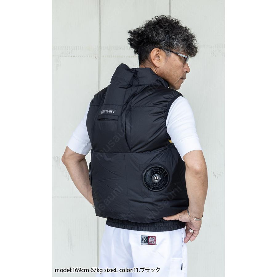 空調風神服 チタンベスト 6640 単品 極涼 3D通気 フルハーネス対応