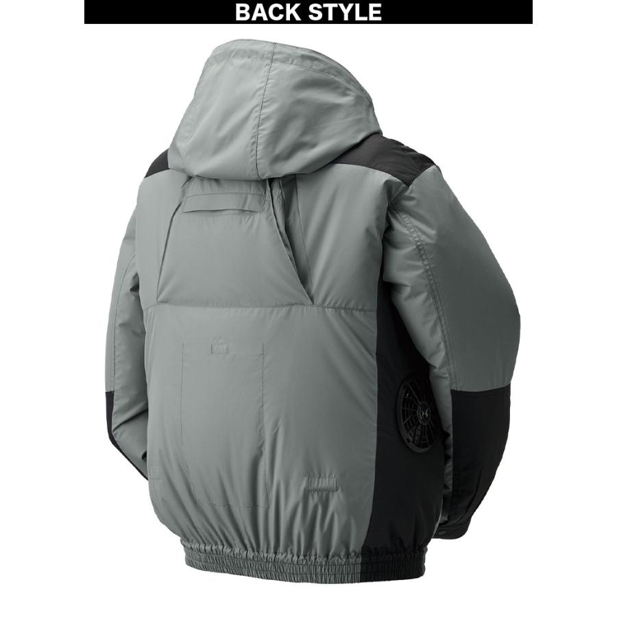 空調服風神 2025年新商品 サイドファン仕様 空調風神服チタンフード長袖 7743 単品