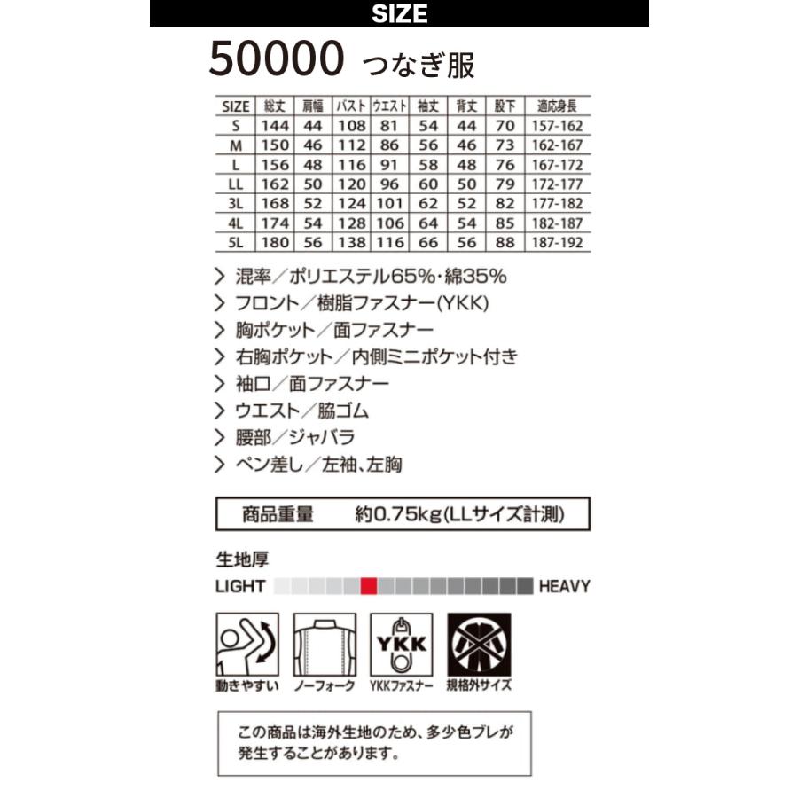 山田辰 Auto-Bi ThreeDragons 春夏つなぎ服長袖 50000 4L 5L 動きやすい腰部ジャバラ メッシュ ノーフォーク ...