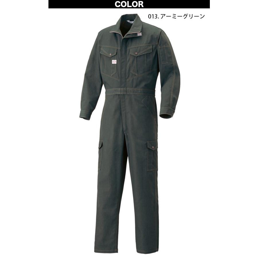 Auto-Bi 高機能秋冬長袖つなぎ服 6300 ツナギ デニム風 帯電防止 動きやすい YKKファスナー 日本製生地 通年 秋冬ツナギ 生地 ...