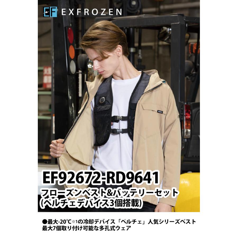 サンエス　フローズンベストプロ　モバイルバッテリー　フルセット　ペルチェ　空調服 サンエス 空調風神服 フローズンベスト(ペルチェデバイス3個搭載