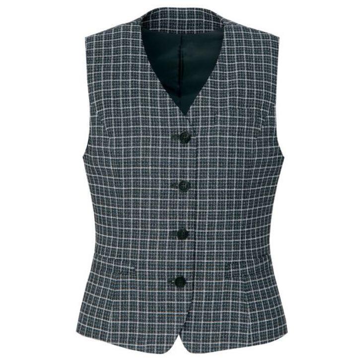 ベスト UF2508-2 アルファピア :ALA-UF2508-2:ユニフォーム1 !店 通販 事務服 ベスト チェック アルファピア 制服用 日本製