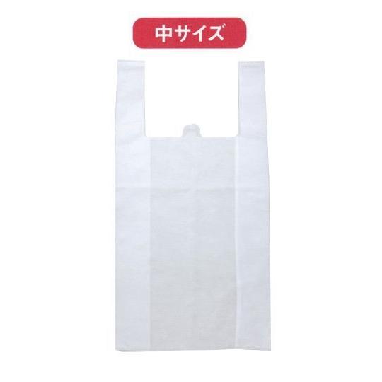 不織布レジバッグ（白）（中）1000枚（内袋50枚×20袋） SW2650 三和