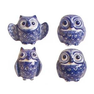 ミニ陶器フクロウ SS(48個入り) T762424 寺子屋