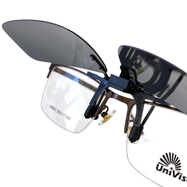 眼鏡研究社 クリップオン 変えレンズ付き サングラス 偏光レンズ Polarized lends クリップオン 取外し可能