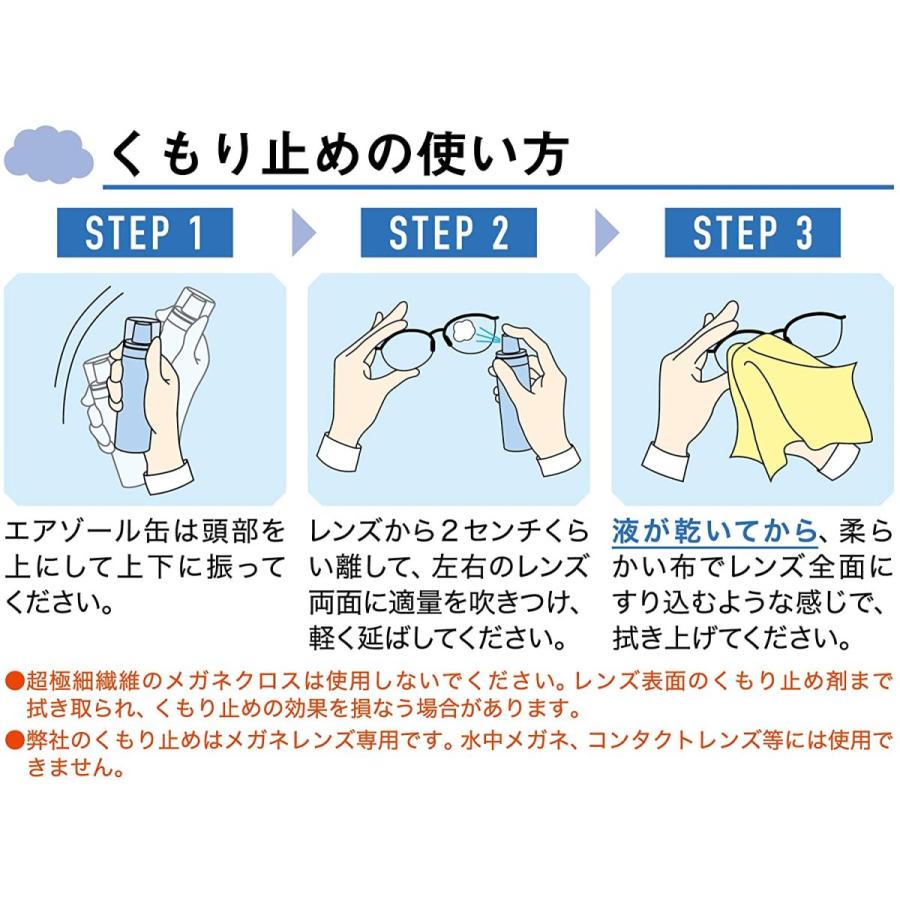 メガネレンズのくもり止め 眼鏡専用 ムースタイプ パール Cジェット