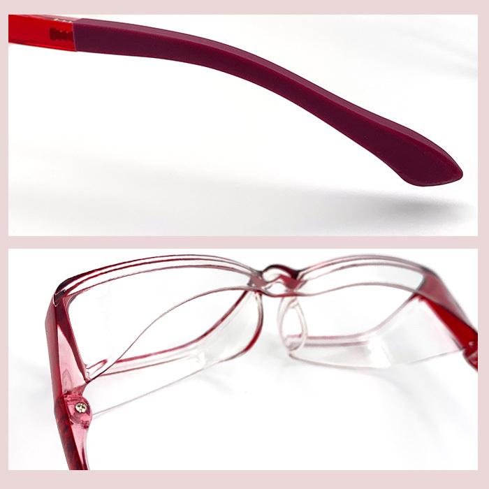 老眼鏡 花粉対策メガネ 保護 ゴーグル くもり止め 軽量 ブルーライト