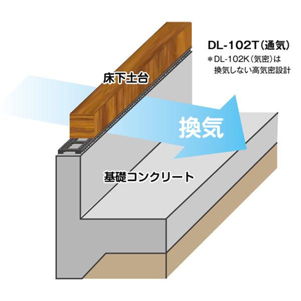 キョーセー 床下ロングスペーサー　DL-102K(気密) (10本入り) DL102K_1