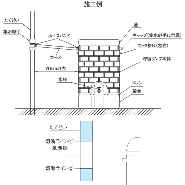 【法人限定】タキロンシーアイ 雨水タンク 雨音くん 150L｜unimoku｜03