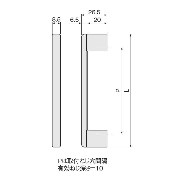 アトムリビンテック　アトリスＫハンドル　20個入　WBメッキ　120mm　atomliv-214461