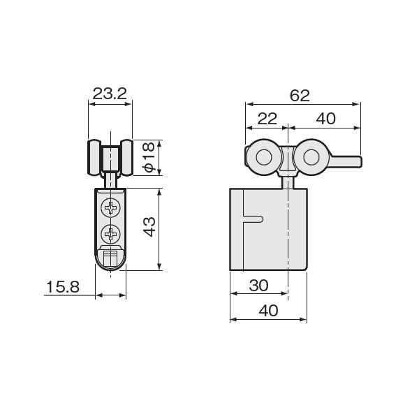 アトムリビンテック　HR-292-K　上部吊り車　上下前後調整付き　10個入　ホワイト　atomliv-070098