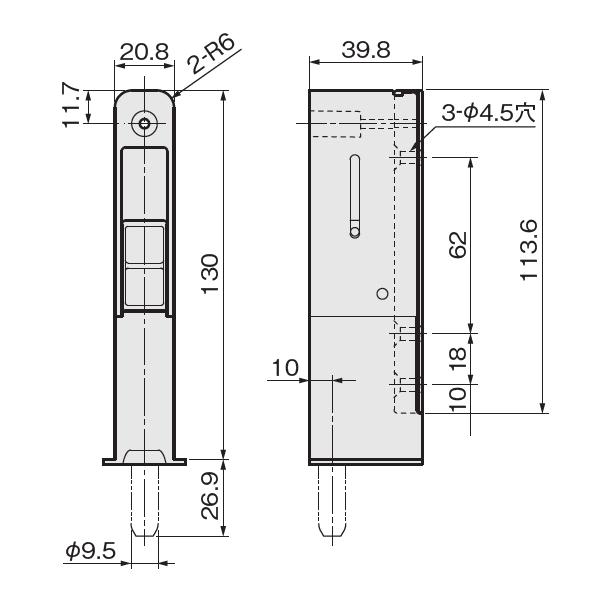 アトムリビンテック　引戸用フランス落し　No.150　5個入り　atomliv-259195