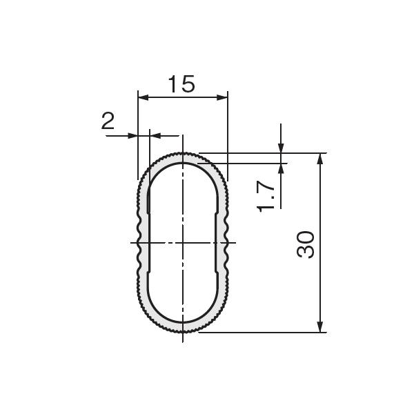 アトムリビンテック アルミ製 楕円パイプ 30×15 atomliv-002525｜unimoku｜02