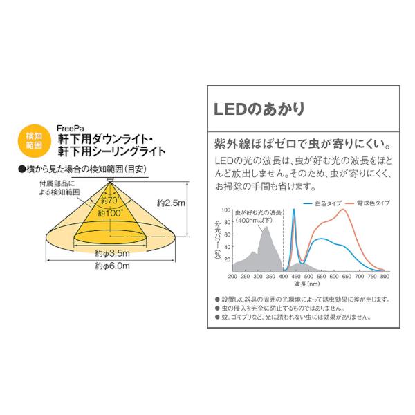 パナソニック 天井埋込型 LEDエクステリアダウンライト 明るさセンサ付 段調光省エネ型 ホワイト/ブラックつや消しタイプ 電球全2色｜unimoku｜09