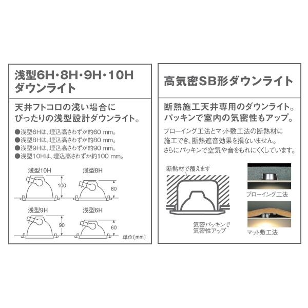 パナソニック 天井埋込型 LED軒下用ダウンライト 明るさセンサ付 アルミダイカスト枠全3色｜unimoku｜08