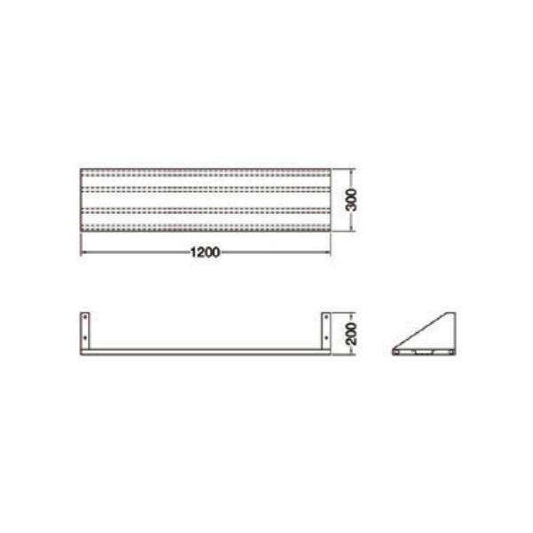 ライフ住器　平棚　間口120cm　奥行250mm　TN-FS-1200-250