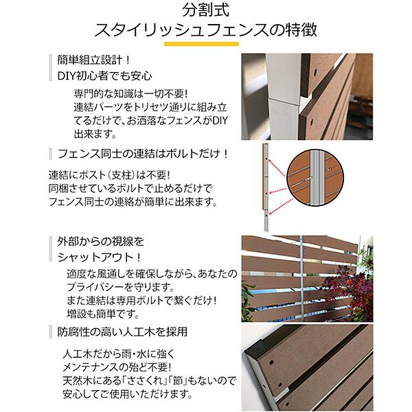 旭興進 スタイリッシュフェンス1580 アーバン 分割型 aks35127の画像