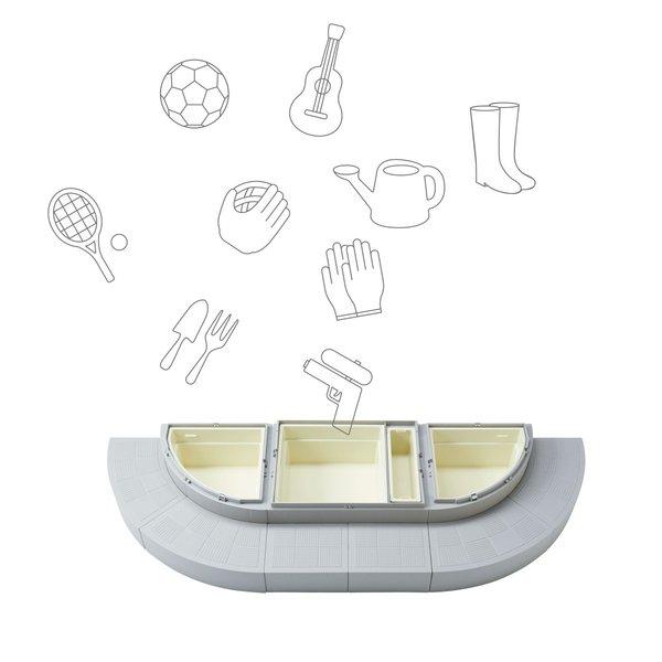 【法人限定】城東テクノ JOTO ハウスステップ CUB-A8060S-H1 収納庫2個付き 小ステップ付き HOUSESTEPの画像