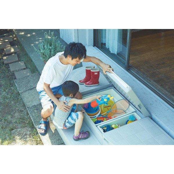 【法人限定】城東テクノ JOTO ハウスステップ CUB-A8060S-H1 収納庫2個付き 小ステップ付き HOUSESTEPの画像