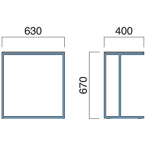 オーツー キューブサイドテーブル フレームカラー（ブラック）天板カラー2色 CUBE-S-TABLE-JU-■-MBK