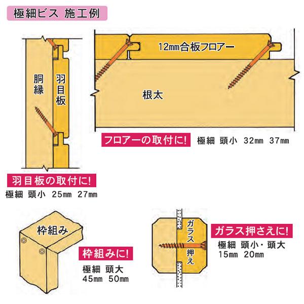 ダンドリビス 極細ビス V-GSC■■■-RX（サイズ6種）｜unimoku｜02