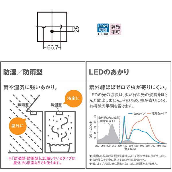 Panasonic パナソニック LED勝手口灯 表札灯40形 LED電球交換型 Panasonic パナソニック LED勝手口灯 表札灯40形 LED電球交換型