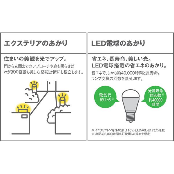 Panasonic パナソニック LED勝手口灯 表札灯40形 LED電球交換型 Panasonic パナソニック LED勝手口灯 表札灯40形 LED電球交換型
