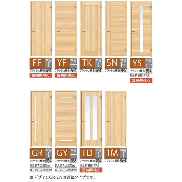 EIDAI 永大産業 スキスムS 片開きドアセット デザインFF(右吊り元)枠外