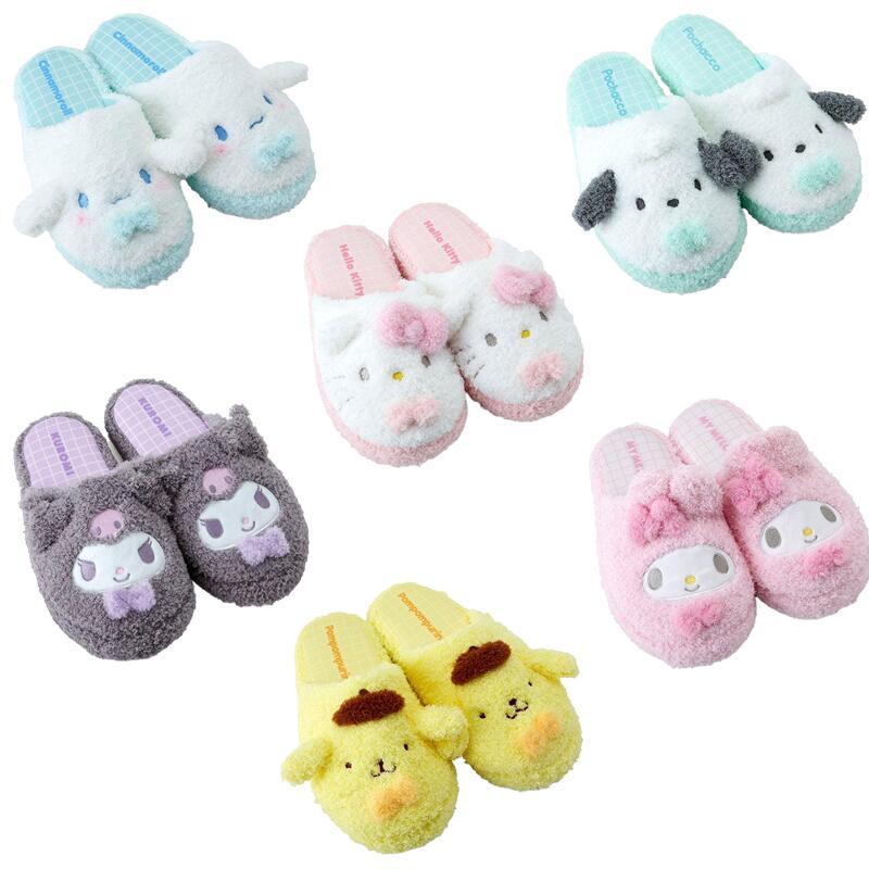 サンリオ　まとめぬいぐるみ・スリッパ　上485 sanrio（サンリオ） フェイス型ぬいぐるみスリッパ さんりお