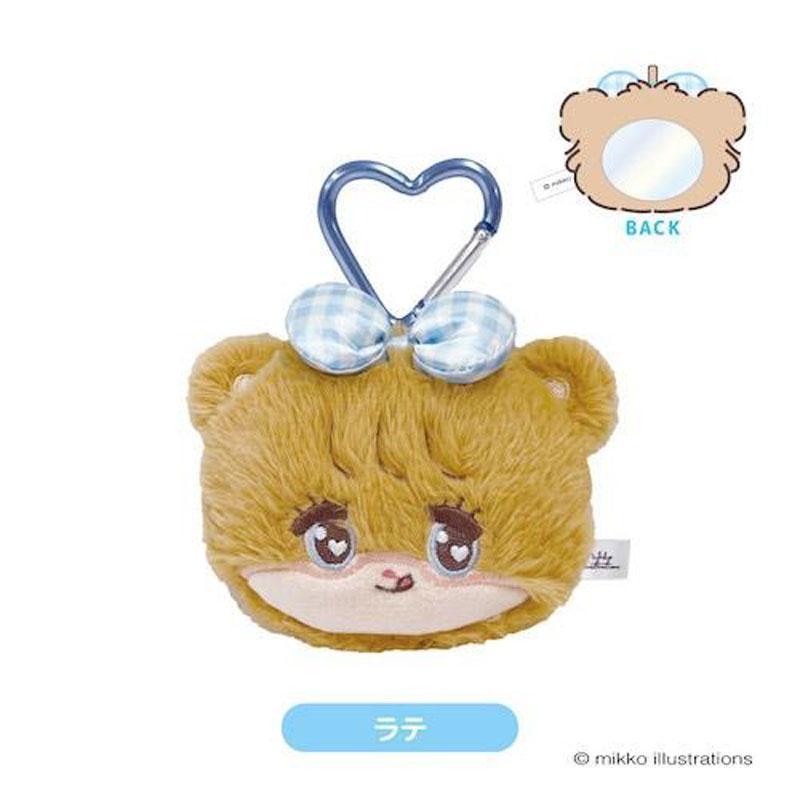 mikko illustrations カラビナ付き もふもふミラーマスコット ミッコ