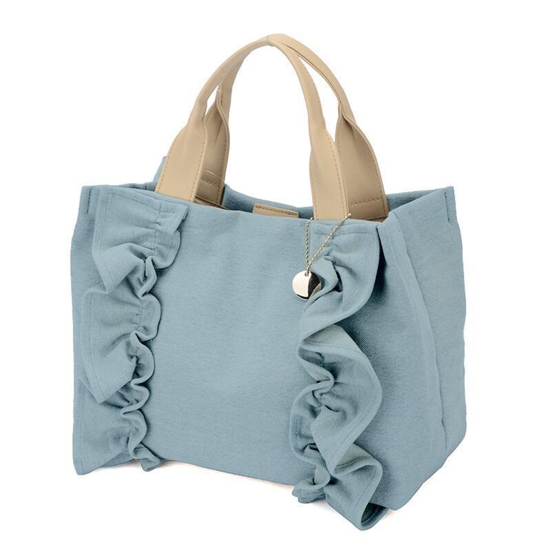 mieux`un フリル ディテール スクエア型ハンドバッグ ラルジュ