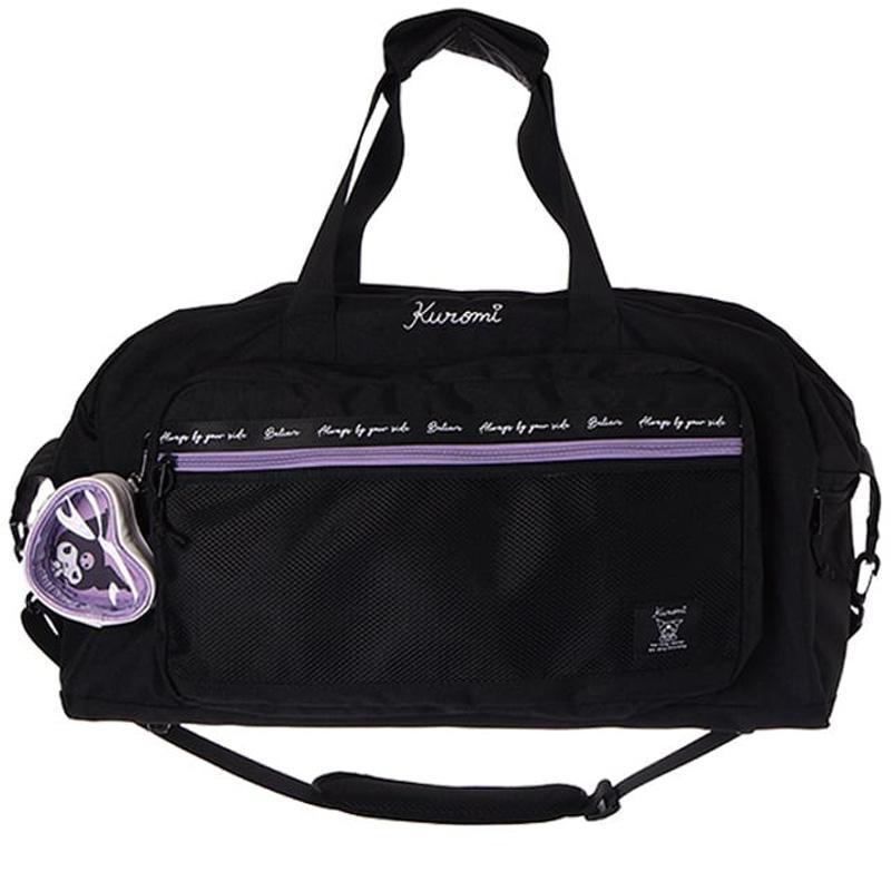【段階的価格変動商品】サンリオ ボストンバッグ クロミ シナモロール ポチャッコ H33×W56×D26cm 50L 810g Sanrio ポリ メッシュ ハートポーチ付