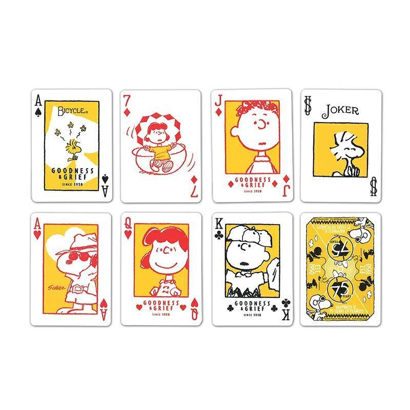 PEANUTS スヌーピー バイスクルトランプ ピーナッツ75周年 63mm×88mm