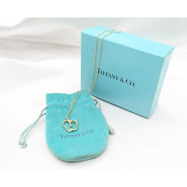 TIFFANY】K18 アップルネックレス☆AB品☆質屋 ユニオン本通店 