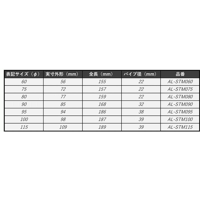 [A-LINE]スチールメッキ製インナーサイレンサー100φ用[実寸外径＝98mm](マフラーの消音対策)｜unionproduce｜03