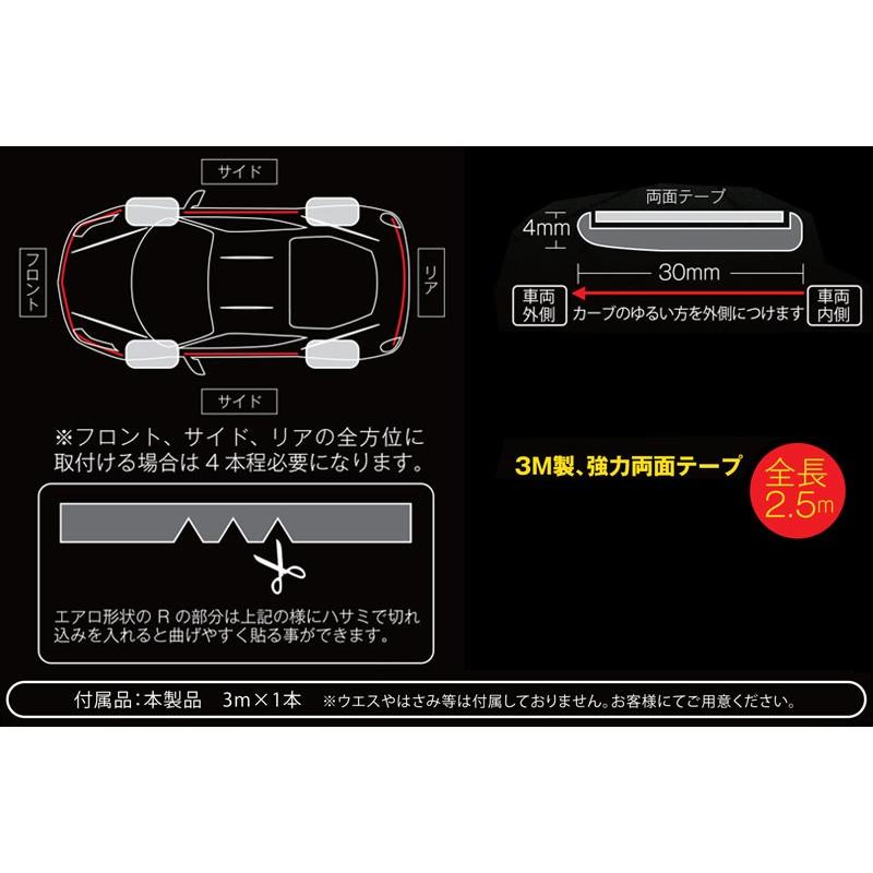 [A-LINE]エアロプロテクター(2.5m)【エアロの衝撃を滑らせて緩和！】｜unionproduce｜03