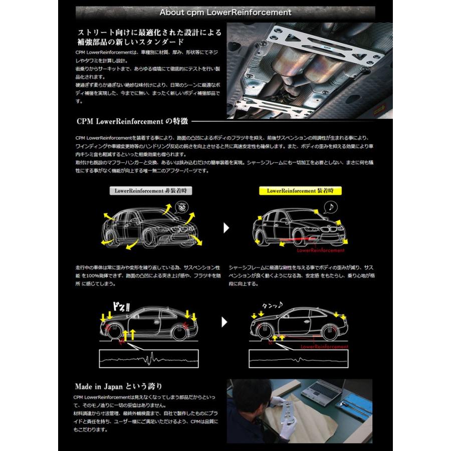 パーツ CPM CLRF-B 016 BMW F20 F23 F30 F33 cpm]BMW F30 3シリーズ(Sports)用剛性モノコックプレート