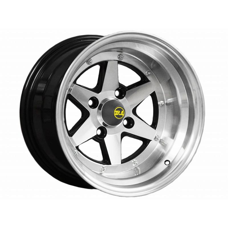 ②ロンシャン　XR4　軽自動車サイズ　当時物廃盤４本セットの内２本 コーリン]旧車 復刻版 ロンシャン XR4/LONGCHAMP XR-4ホイール 15