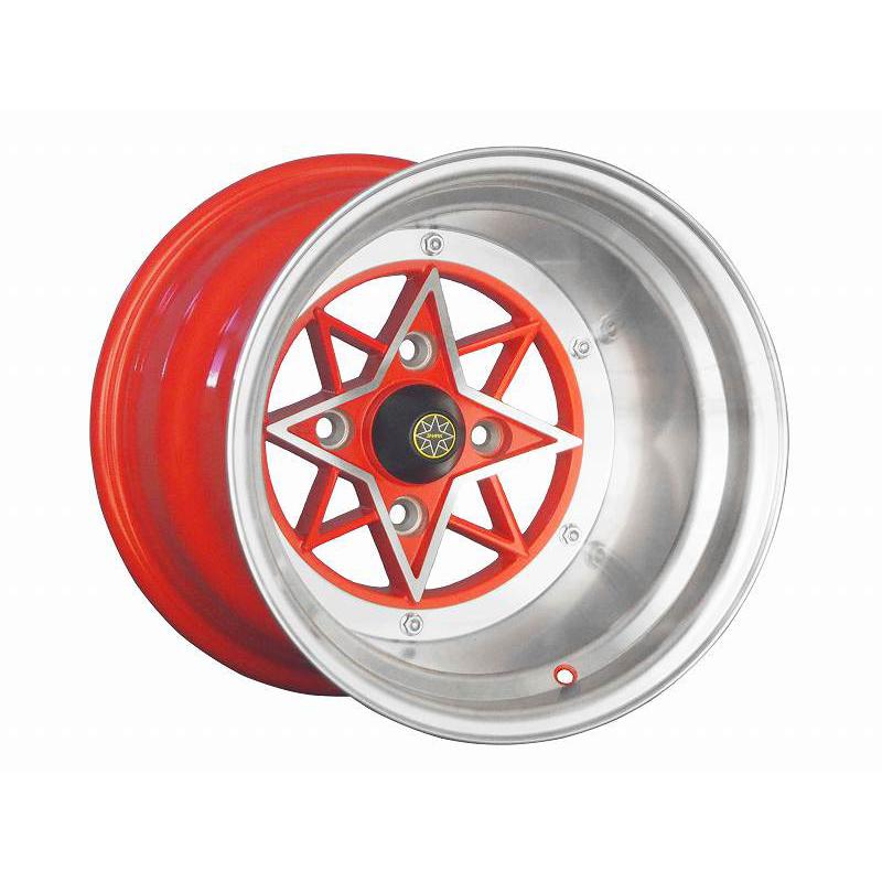 [コーリン]旧車 復刻版 スターシャーク/STAR SHARKホイール 14インチ［-61_1412_114.3-4H_レッド］(4本セット)