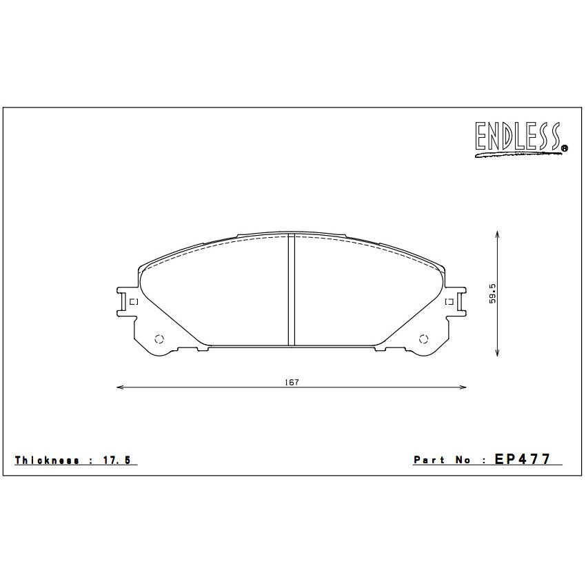 [ENDLESS×SSS]ANH20W_GGH20W アルファード G's(2400 - 3500cc / H24/11 - H27/01)フロント用エンドレスブレーキパッド[EP477]