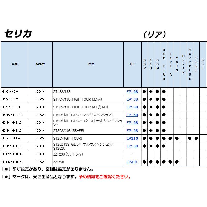 [ENDLESS×MX72_PLUS]セリカ(H1.9〜H18.4)【リア】用エンドレスブレーキパッド［MX72からさらに進化］の画像