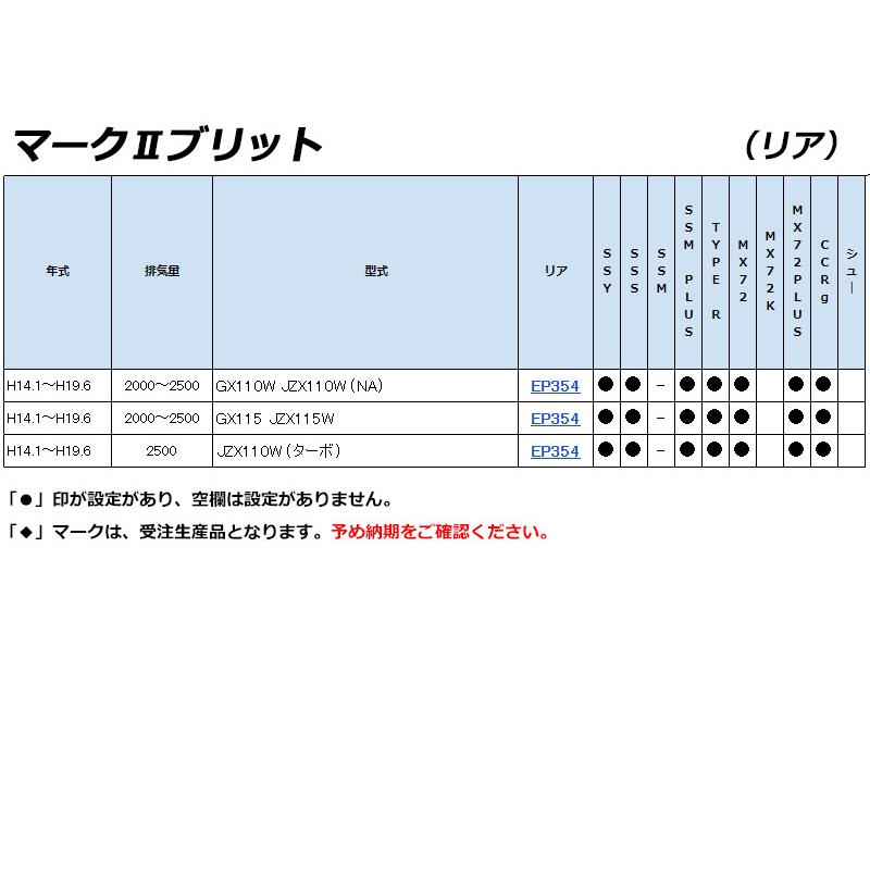 [ENDLESS×MX72_PLUS]マークIIブリット【リア】用エンドレスブレーキパッド［MX72からさらに進化］の画像