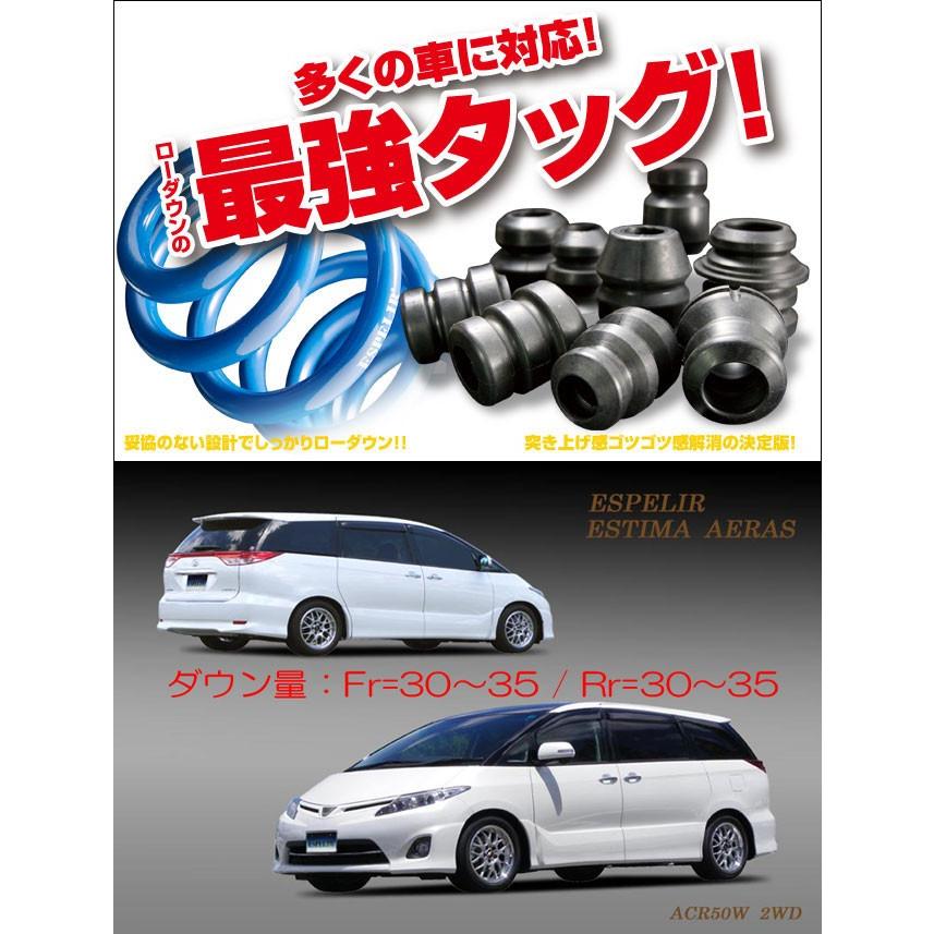 ESPELIR]ACR50W エスティマ(2WD/2.4L)用スーパーダウンサス+バンプ