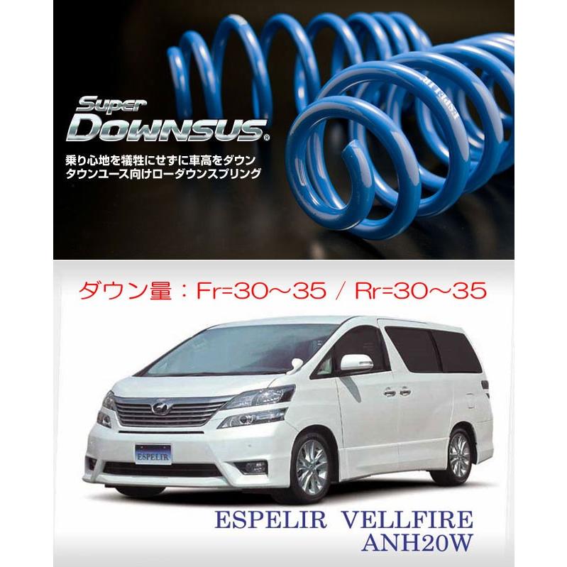 20アルファード ヴェルファイア ダウンサス ヴェルファイア[ANH20/GGH20] RS-RダウンサスTi2000取付け+四輪