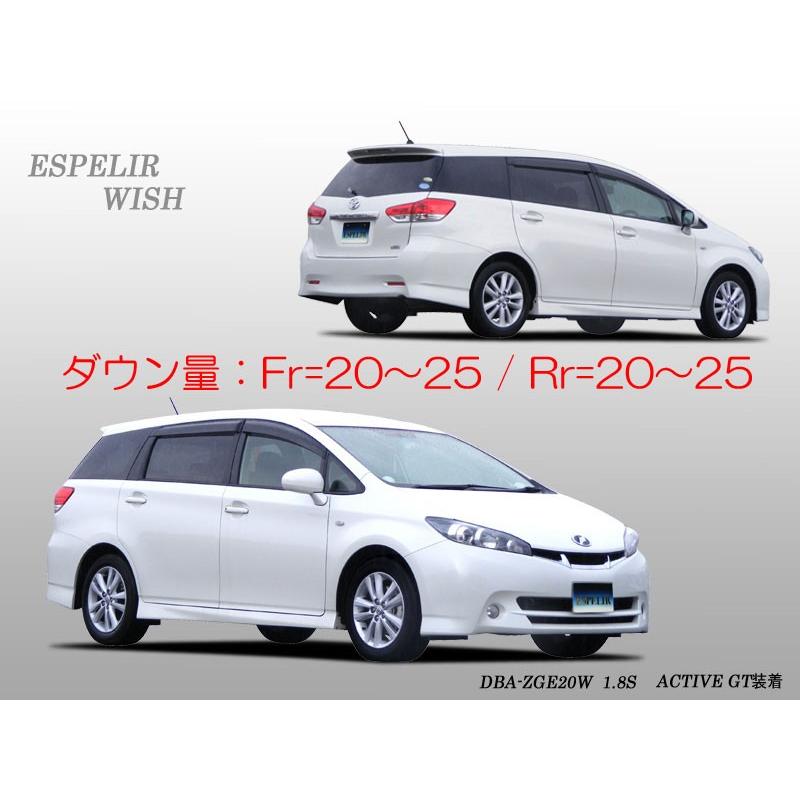RSR ZGE20W用 RSR ダウンサス トヨタ ウィッシュ ZGE20W FF H21/4〜H24/3 RS