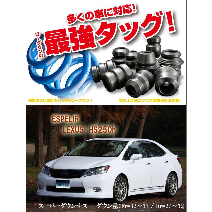[ESPELIR]ANF10 レクサスHS250h(前期)用スーパーダウンサス+バンプラバー